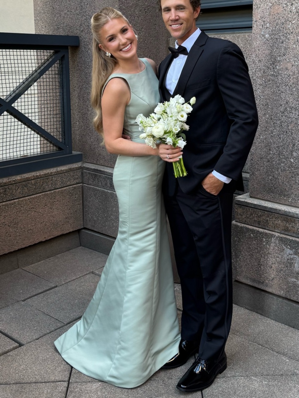 Sage Green Sleeveless Formal Gown